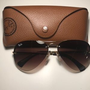 Semi-rimless Aviator Ray-Bans